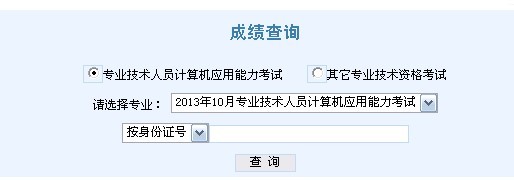 天津2013年10月份專(zhuān)業(yè)技術(shù)人員計(jì)算機(jī)應(yīng)用能力考試成績(jī)查詢(xún)?nèi)肟? style=