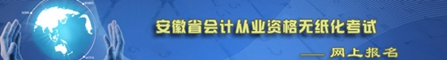 安徽省會計從業資格考試報名系統